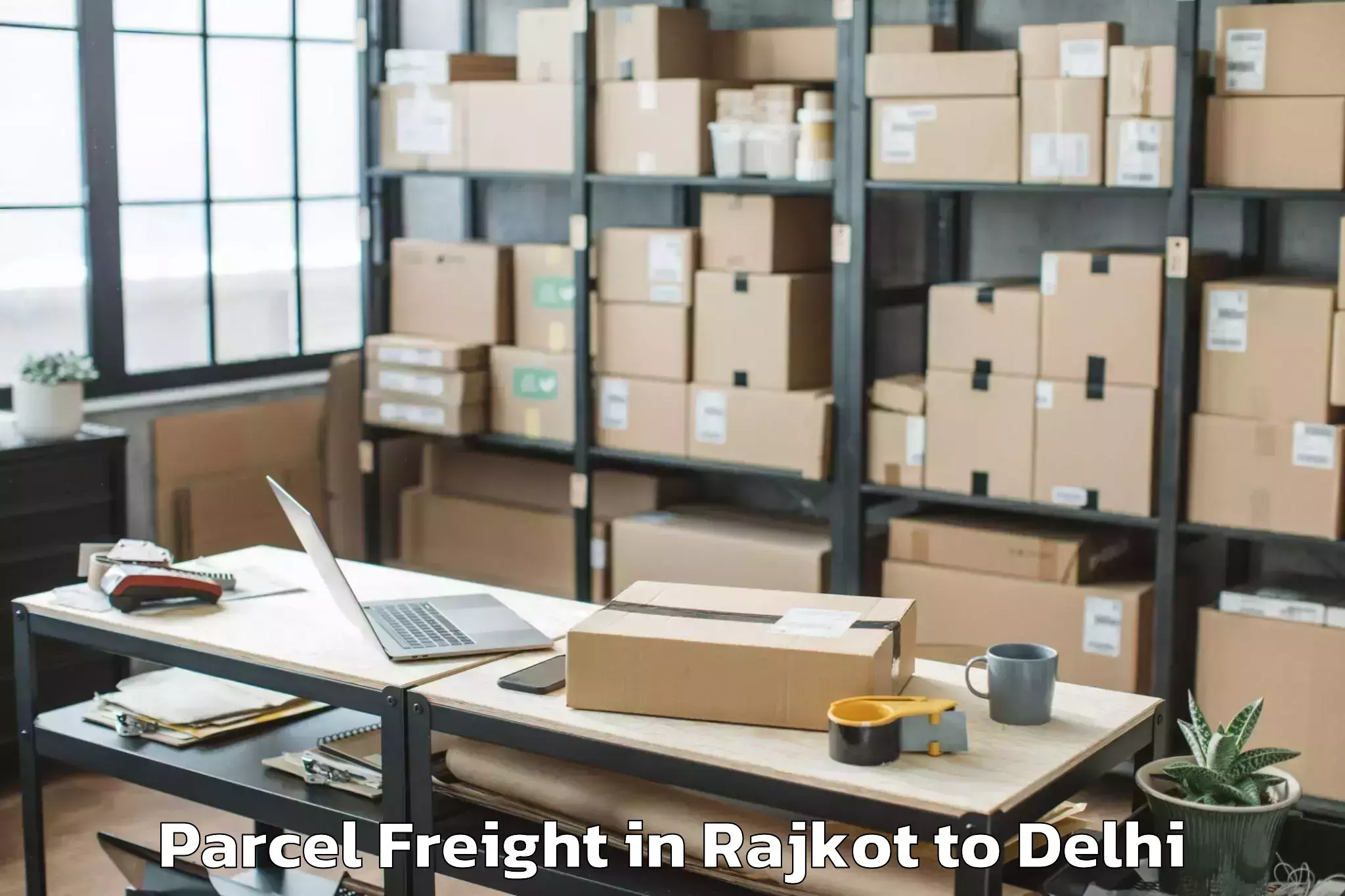 Rajkot to Karol Bagh Parcel Freight Booking